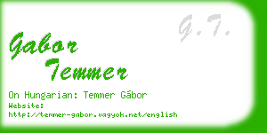 gabor temmer business card